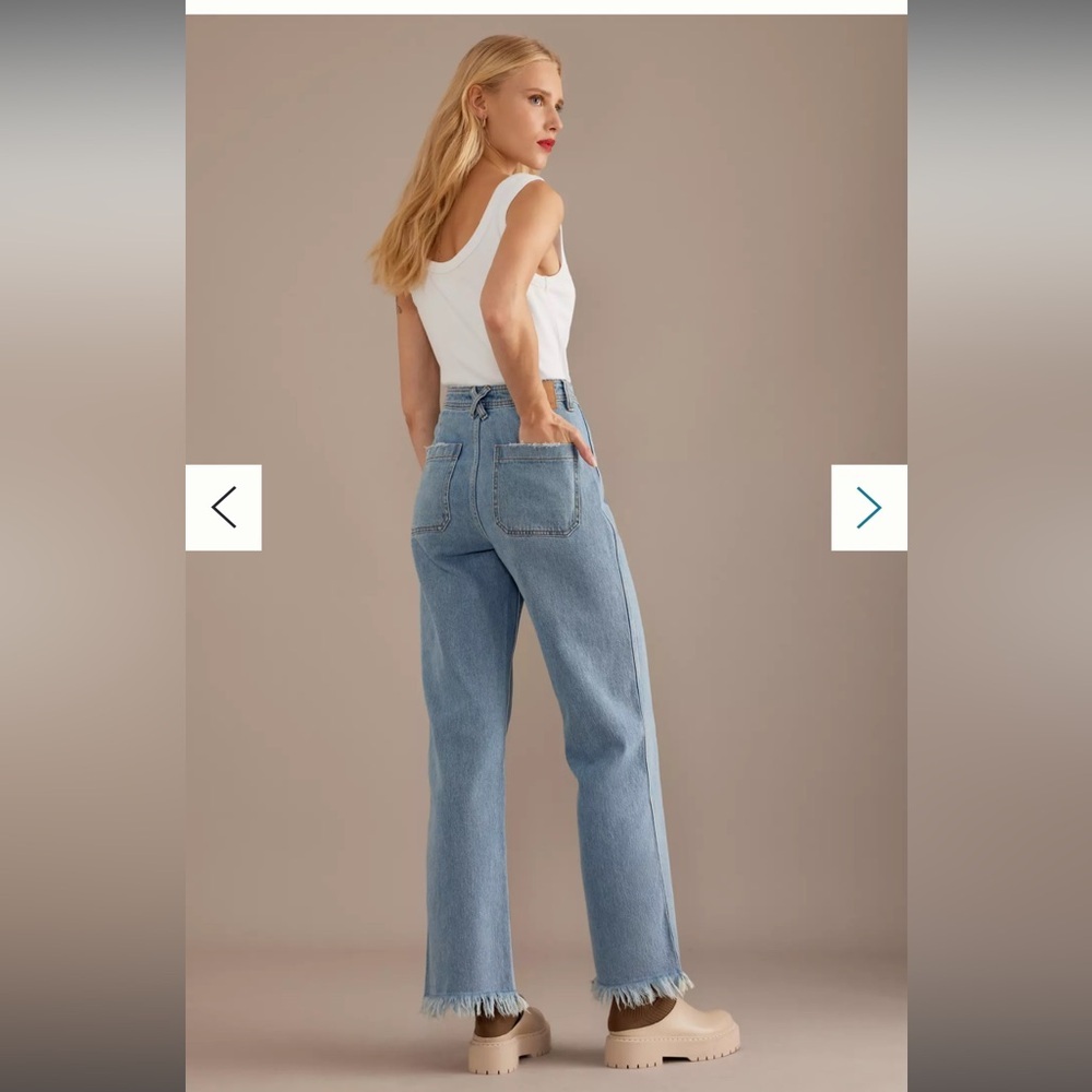 Anthropologie seventy + mochi Mabel high waisted wide leg jeans - Picture 2 of 16